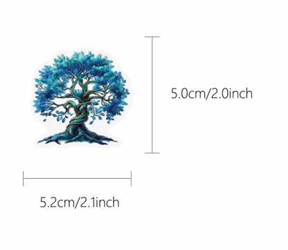 50 Stickers transparentes Arboles & Luces