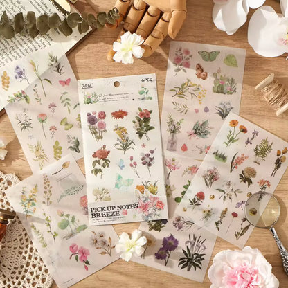 6 Hojas de Stickers Papel de arroz