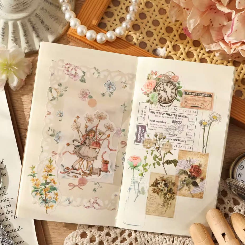 6 Hojas de Stickers Papel de arroz