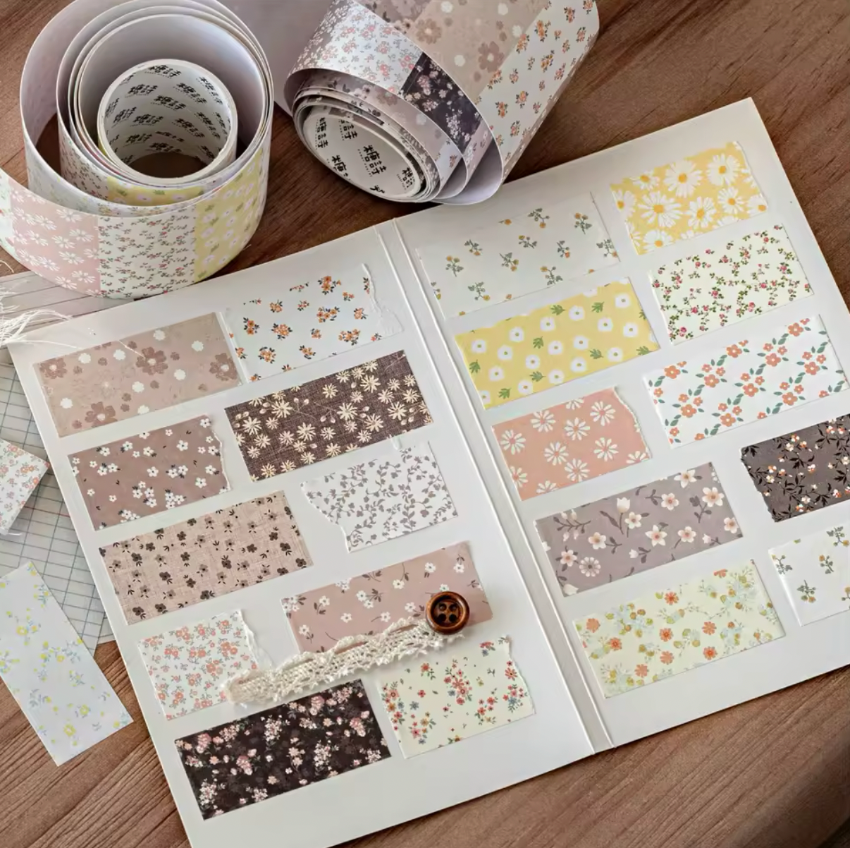 Rollo de Stickers Pattern Florecitas