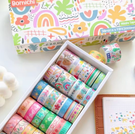 38 Washi Tapes Coloridos