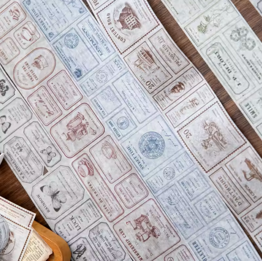 Washi Tape Ancho Etiquetas Vintage