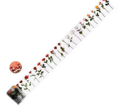 Rollo de stickers Flores