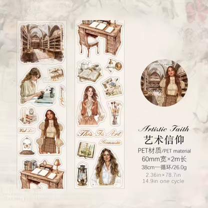 Rollo de stickers Mujeres