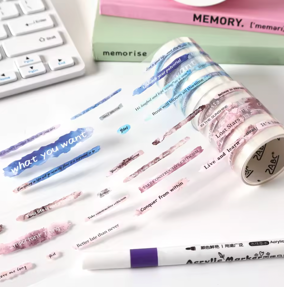 6 Rollos de Stickers Palabras & Frases