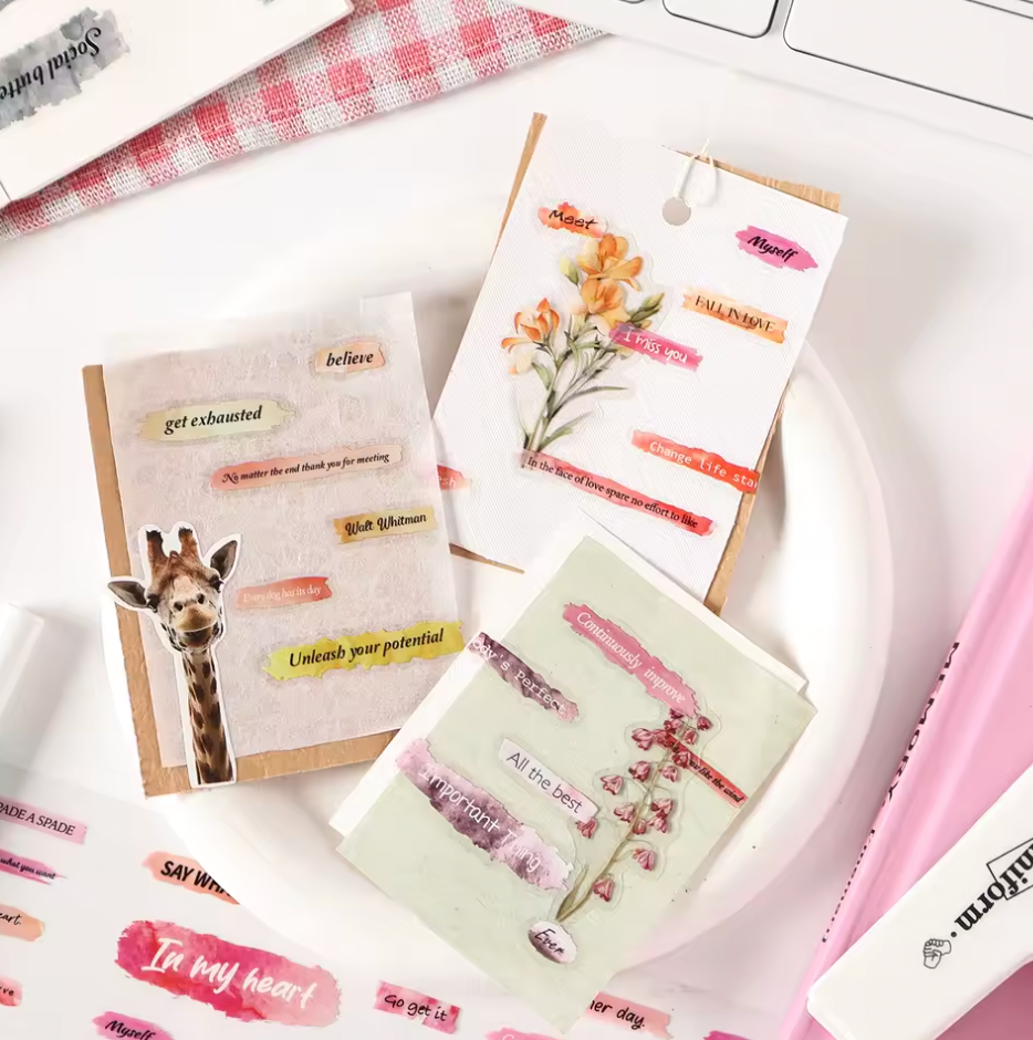 6 Rollos de Stickers Palabras & Frases