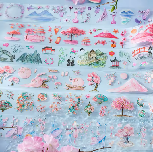 Rollo de Stickers Cherry Blossom