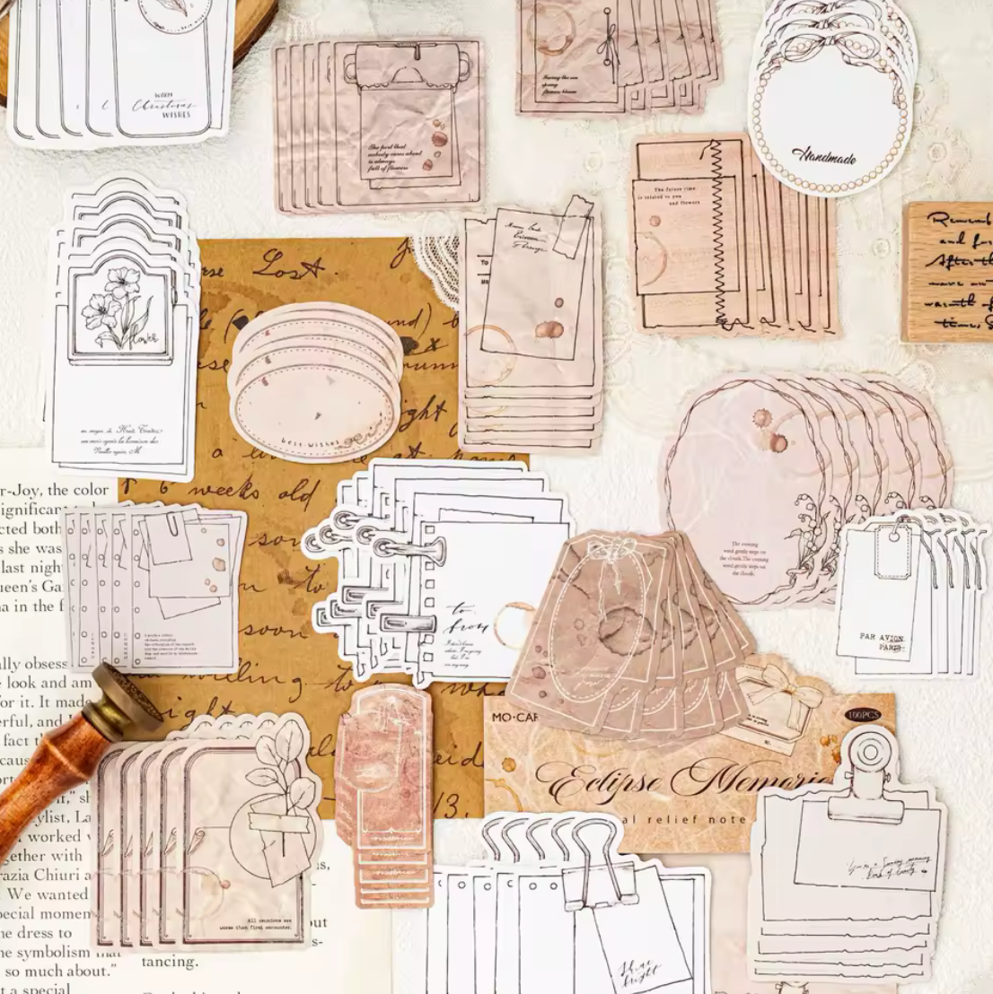 100 Etiquetas con relieve