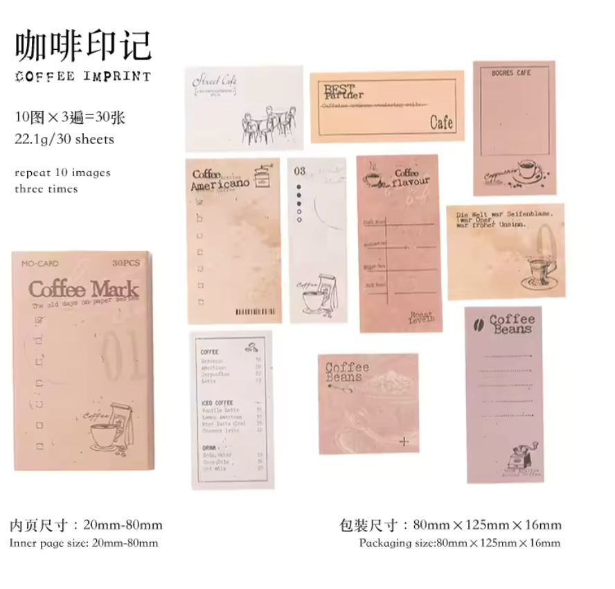 Cajita de 30 Stickers Vintage