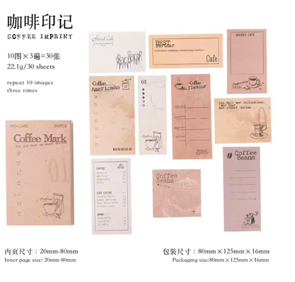 Cajita de 30 Stickers Vintage