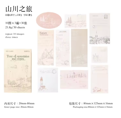 Cajita de 30 Stickers Vintage