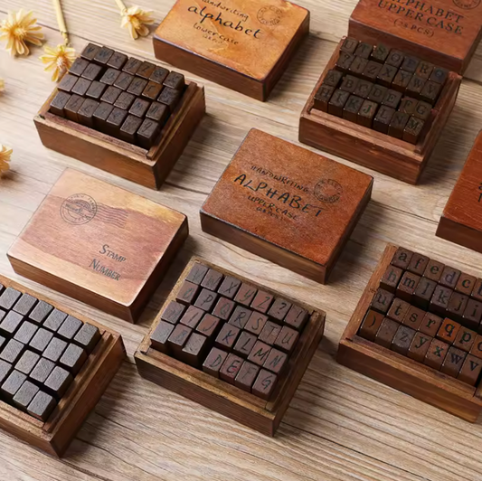 Sellos de madera Alfabeto