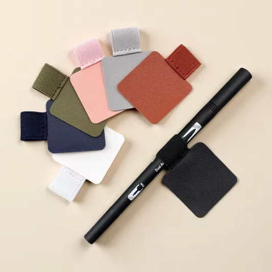 Soporte de pluma con elastico