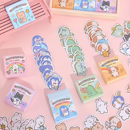 6 Cajitas de Stickers - 300 en total Happy Every Day