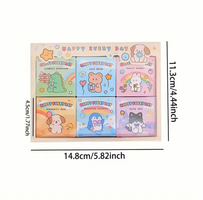 6 Cajitas de Stickers - 300 en total Happy Every Day