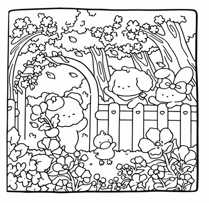 Cuaderno de colorear Primavera Cosy Nature