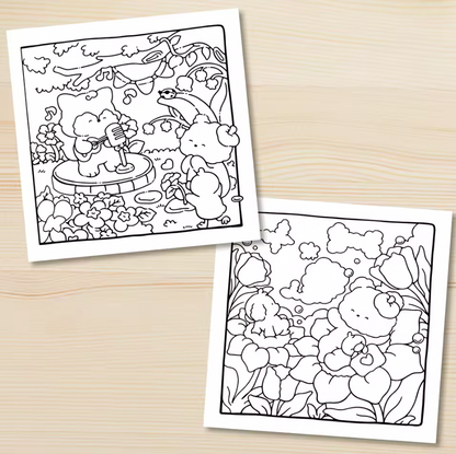 Cuaderno de colorear Primavera Cosy Nature