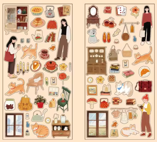 12 Hojas de Stickers Chiquitos