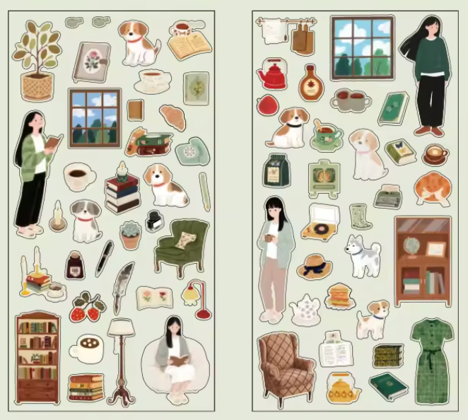 12 Hojas de Stickers Chiquitos