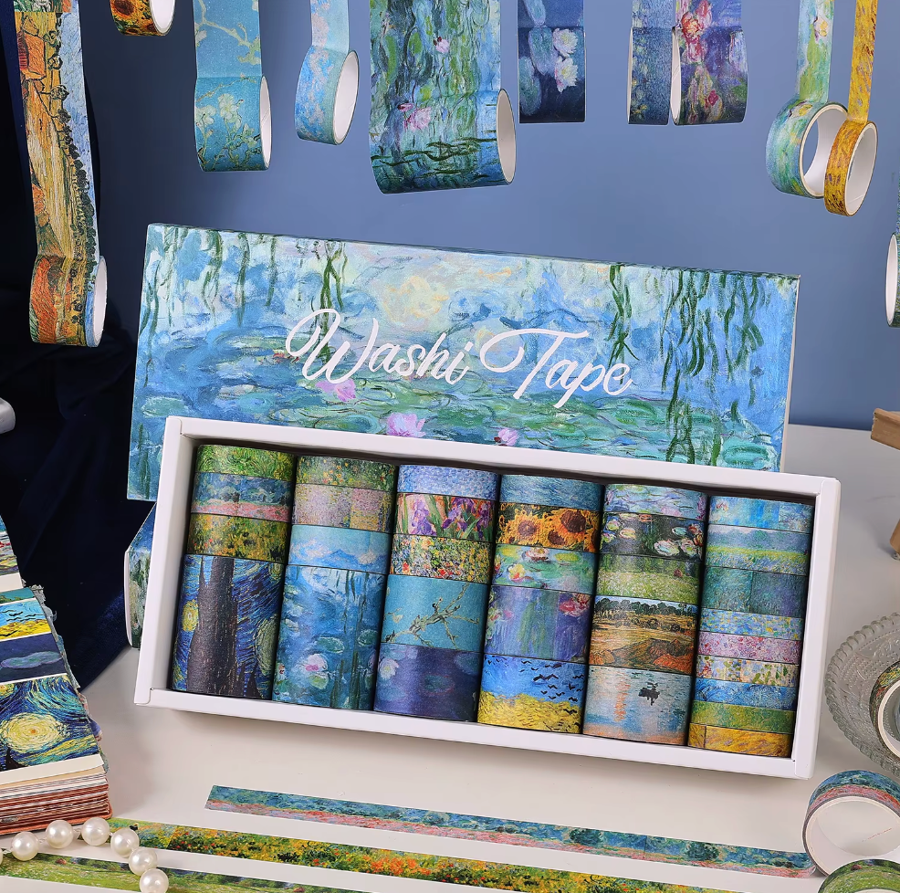 32 Washi Tapes Pintura Monet