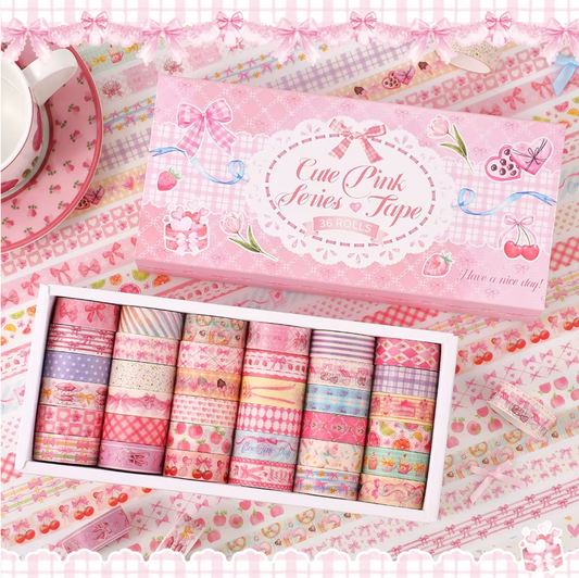 36 Washi Tapes Rosa