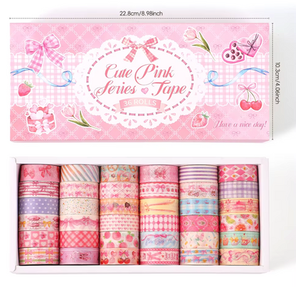 36 Washi Tapes Rosa