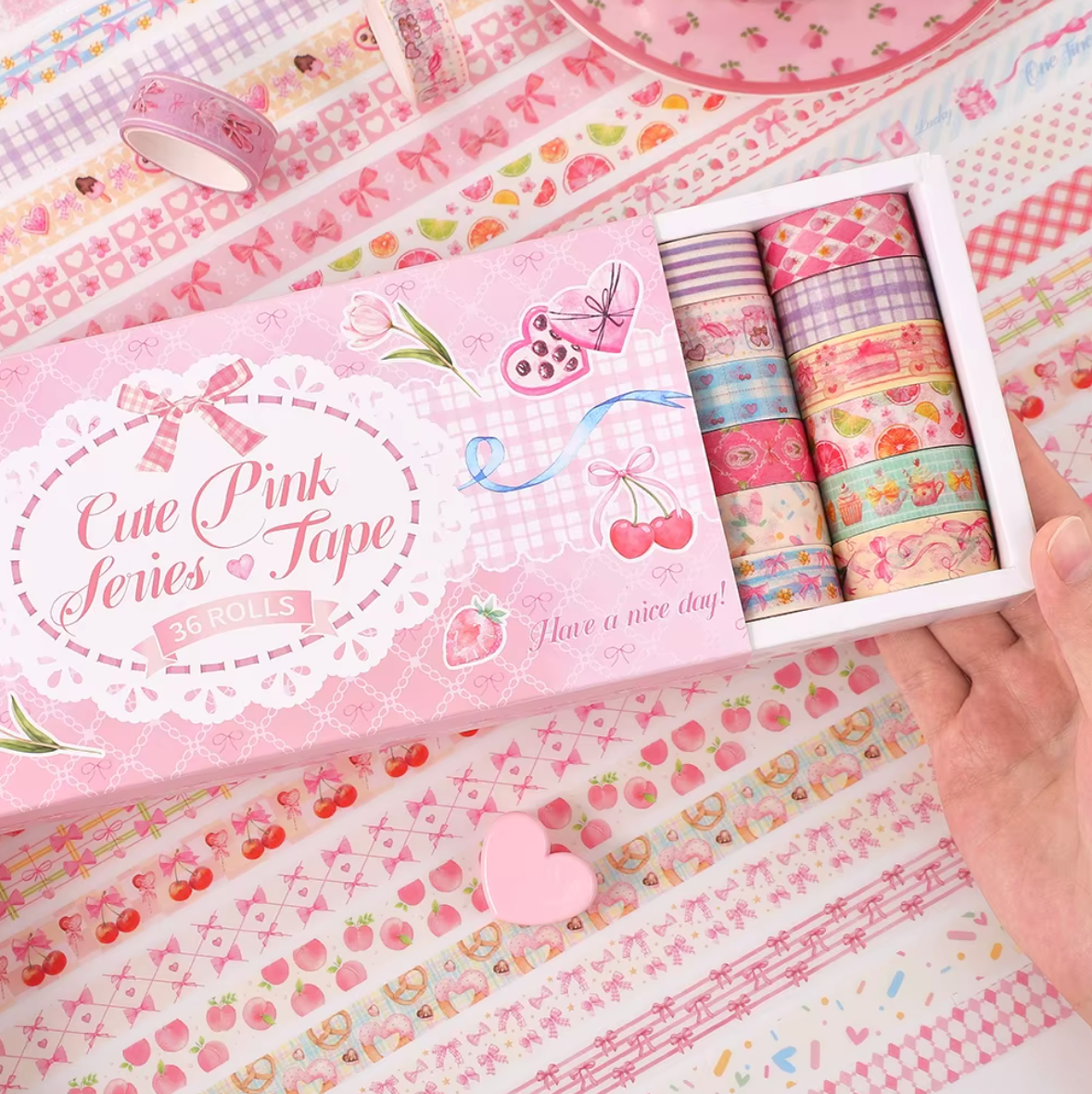 36 Washi Tapes Rosa