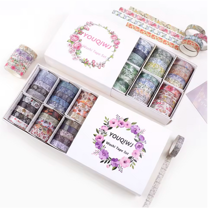 30 Washi Tapes delgados Florecitas