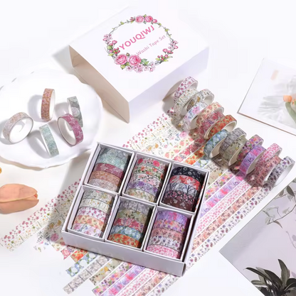 30 Washi Tapes delgados Florecitas
