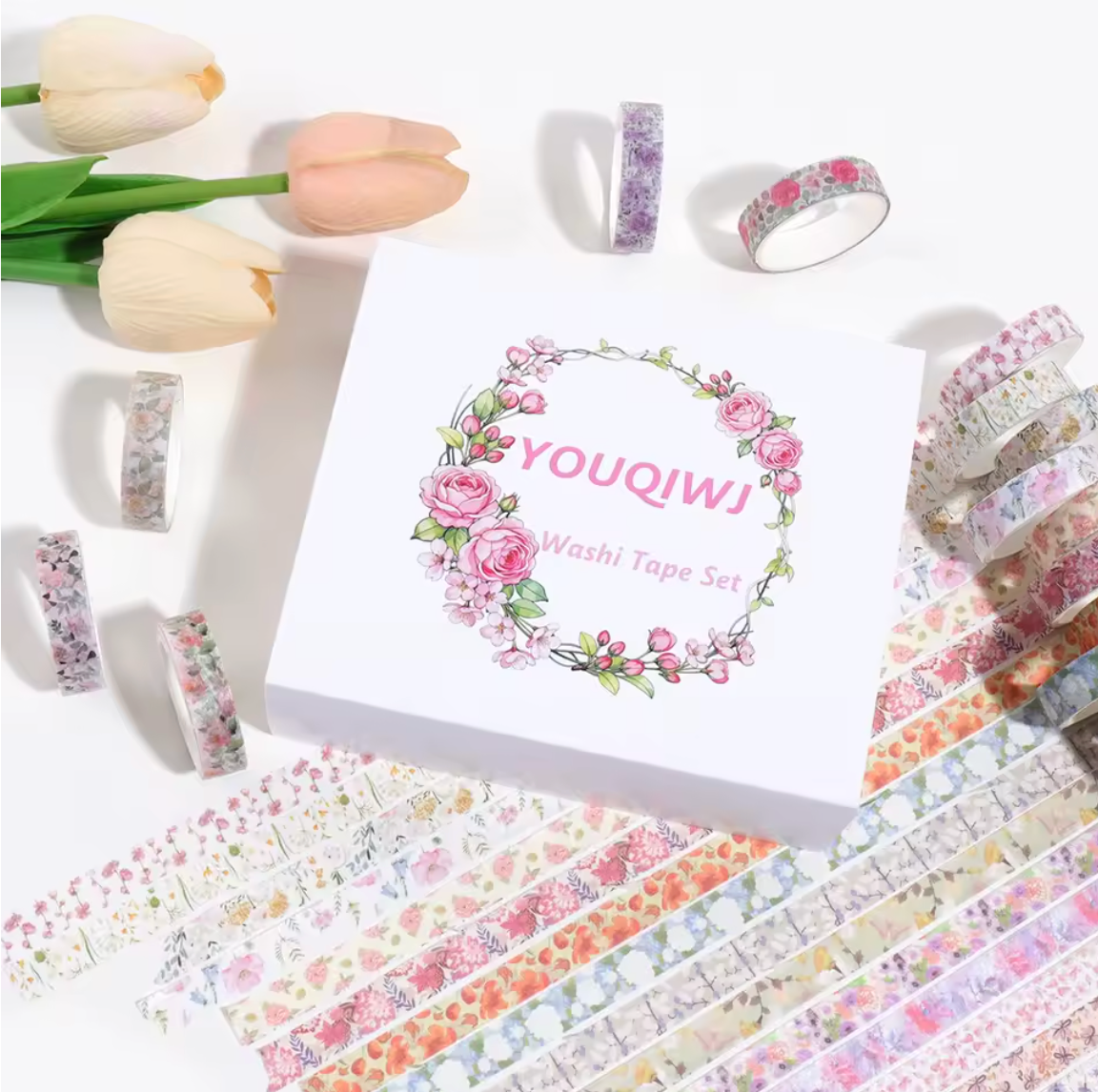30 Washi Tapes delgados Florecitas