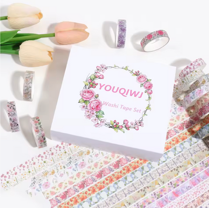 30 Washi Tapes delgados Florecitas