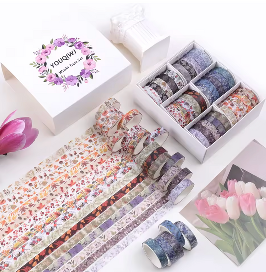30 Washi Tapes delgados Florecitas