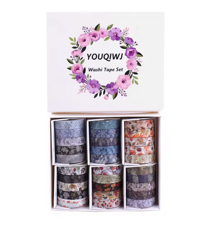 30 Washi Tapes delgados Florecitas