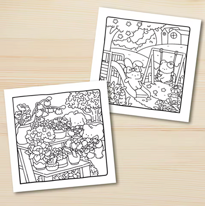 Cuaderno de colorear Cosy Nature