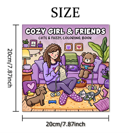 Cuaderno de colorear Cosy Girl & Friends