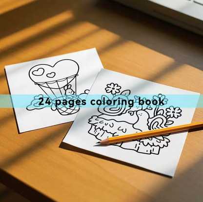 Cuaderno de colorear Cosy Love & Hearts