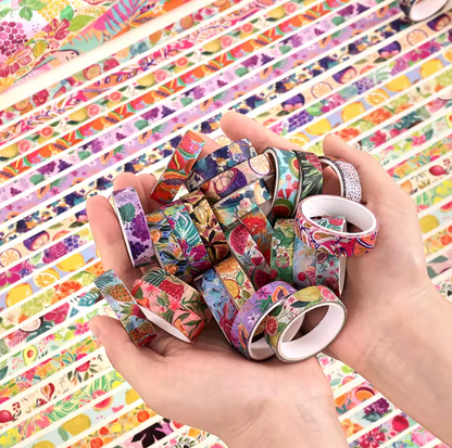 48 Washi Tapes delgados Frutas