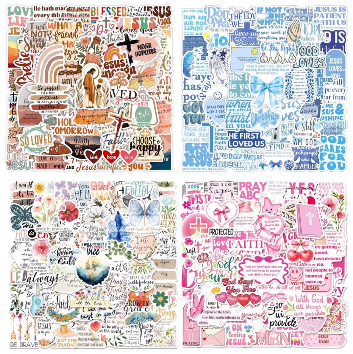 50 Stickers Vinil Religion - Varios colores