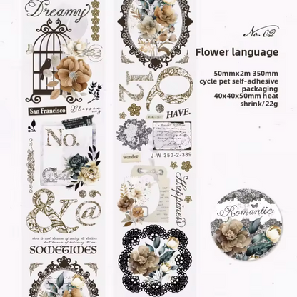 Washi Tape transparente Romantico & Vintage