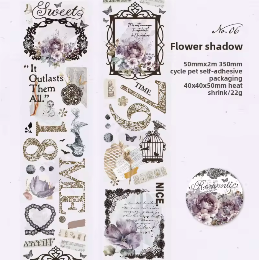 Washi Tape transparente Romantico & Vintage