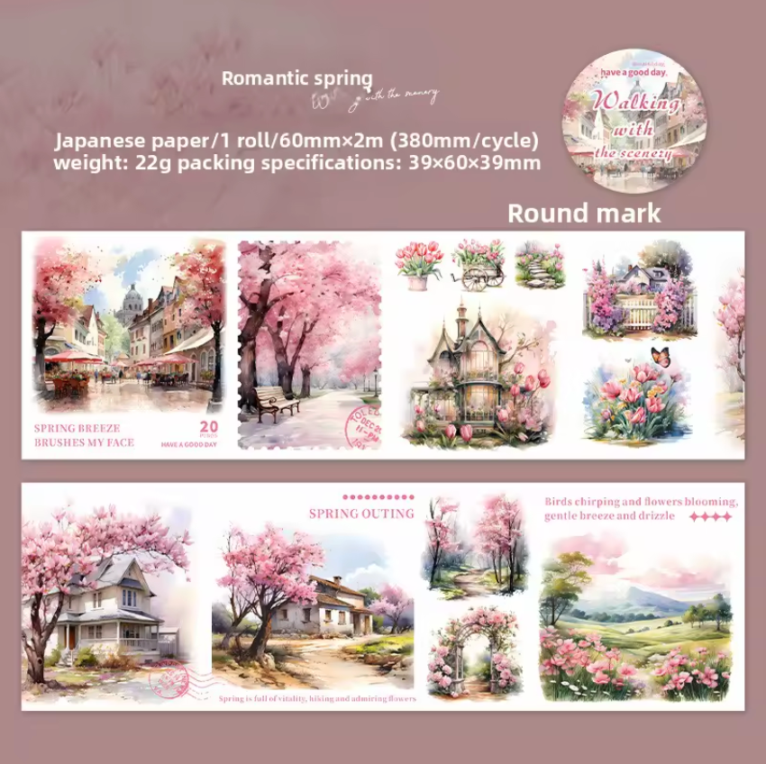 Washi Tape ancho paisajes