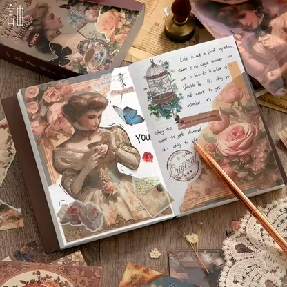 Bloc de 120 papeles Vintage