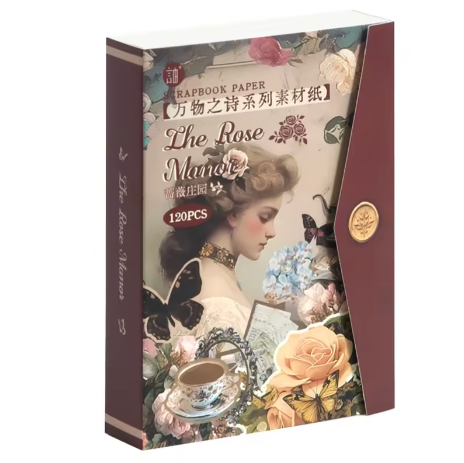 Bloc de 120 papeles Vintage