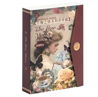 Bloc de 120 papeles Vintage