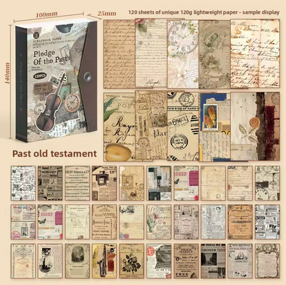 Bloc de 120 papeles Vintage