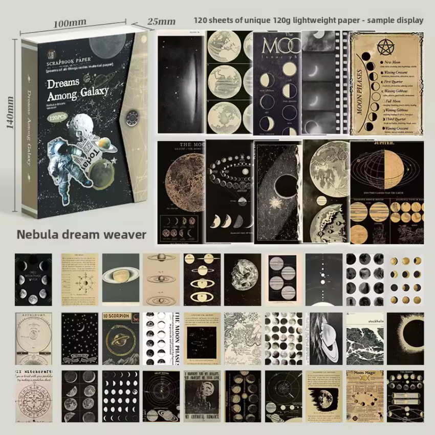 Bloc de 120 papeles Vintage