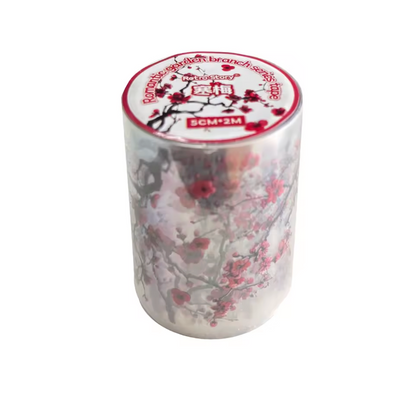 Washi Tape transparente ancho flores & ramas