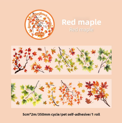 Washi Tape transparente ancho flores & ramas