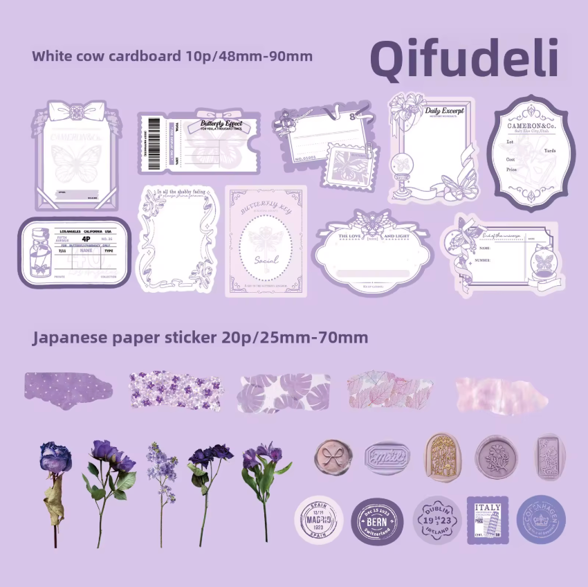 Caja de 30 etiquetas & stickers