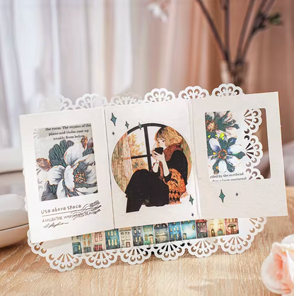 Rollo de stickers Monitas & ventanas